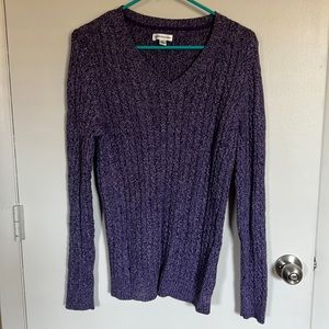 Purple knit sweater Croft & Barrow size medium